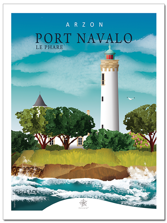 le phare de port navalo à Arzon Morbihan Bretagne sud